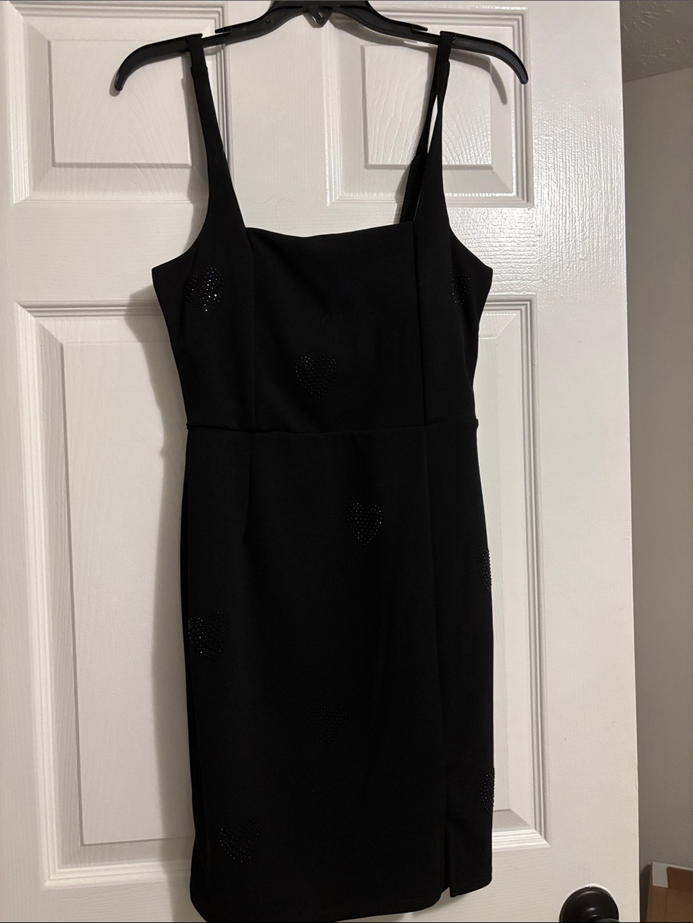 Planet Gold Black Sleeveless Mini Dress with Subtle Crystal Detail